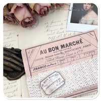 Image 4 of 1m of vintage french lace 4cm wide on a vintage french style postcard