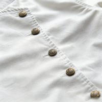 Image 4 of Y2K White Fencing Jacket Retro Button High Collar Loose Casual Denim Jacket Fashion High Street Men 