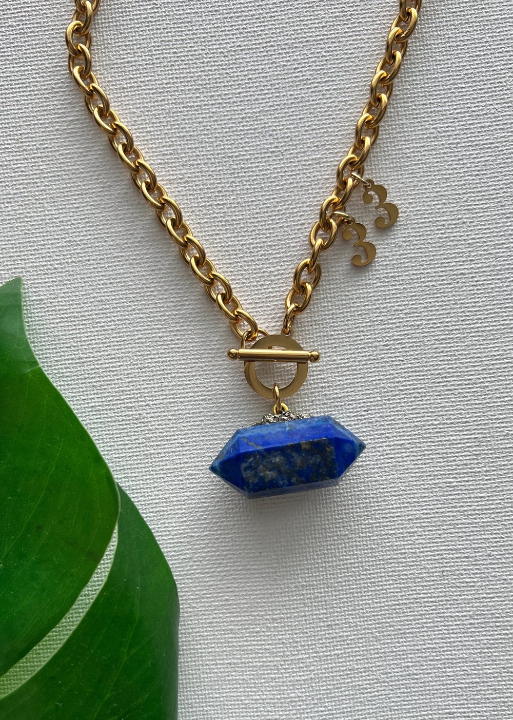 Image of MY ROCK  • Lapis Lazuli Angel Number Necklace