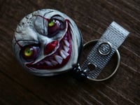 Image 2 of Handmade Pennywise Badge Reel Keychain 