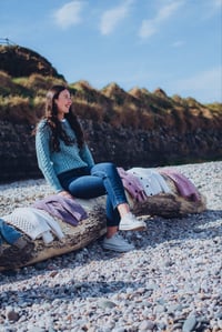 Image 3 of Aran Sweater - Light Pastel Colours - Made in Europe