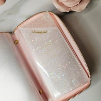 Image 2 of Slim Zippy Cash Wallet W/ Sparkle Effect ✨️