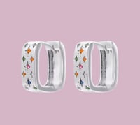 Danni square hoop silver