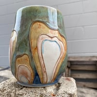 Image 3 of Sage Green Petal Motif Vase