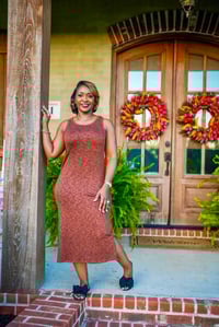 Image 2 of Soft Knit Dress w/Front Pocket & Side Splits 