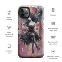 Image 4 of Dark Fairy and Purple Tattered Background Fantasy Goth Tough Case for iPhone®