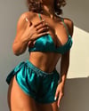 Satin Backless Split Lingerie Set