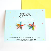 Star shrink plastic earrings 