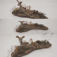 Image 1 of Needle felted driftwood sculpture