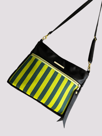 Image 6 of Green stripes crossbody