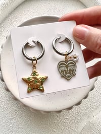 Image 2 of CRYBABY & STAR GEM MISMATCH HOOPS