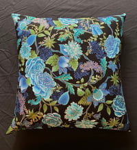 Image 2 of Japanese Blue Floral Pillow Cases (PAIR)