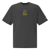 Stags Embroidered Oversized faded t-shirt