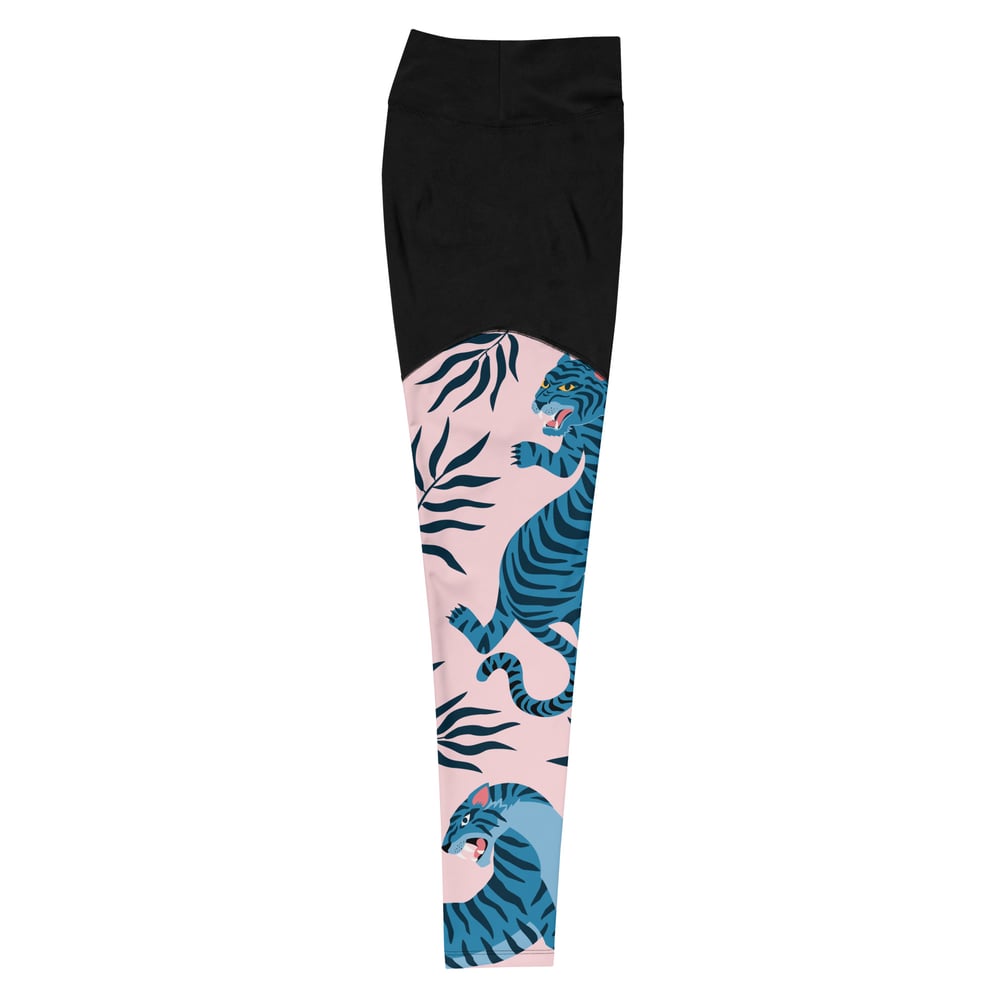 ZEN EXP - Blue Tiger Sports Leggings