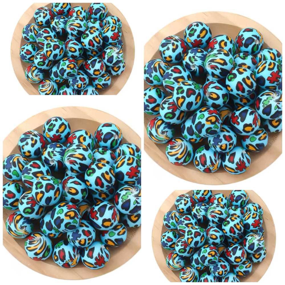 Image of 15mm Silicone Beads (10pc)
