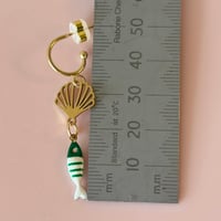 Image 3 of Little Fish and Shell Half Hoops