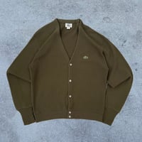 Image 1 of 80s LACOSTE IZOD CARDIGAN - SIZE MEDIUM 