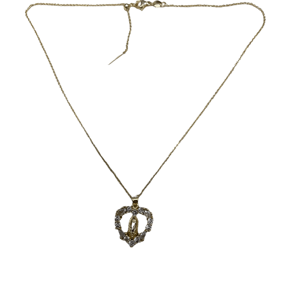 Image of Heart Virgen Mary Necklace (50% off)