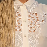 Image 3 of Bob Mackie Wearable Art Scalloped Collar Shirt Dress