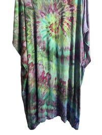 Image 10 of L Woven Long Kimono in Soft Spiral Ice Dye