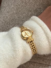 Image 4 of Rare Vintage DISNEY Unique Strap Dainty gold Dial Watch - New In Box