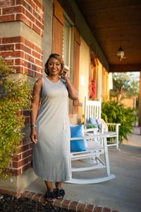Image 1 of Casual & Comfy Dress w/Pockets & Side Slits