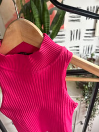 Image 3 of Pink cross back top