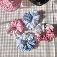 Image 1 of Two-Toned Gingham Scrunchie (Small)