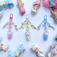 Image 1 of Baby Marshmallow Mouse Triplets Keychains 