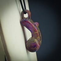 Image 4 of Deco Girl Pendant in Double Amber Purple