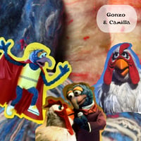 Image 1 of Gonzo Loves Camilla Muppet Inspired PREORDER Wool Fiber Batts or Braids for Spinning, Felting, & fun