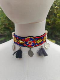 Image 1 of Festie choker - tassles coins