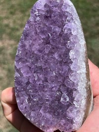 Image 5 of Amethyst Base Cut With Polished Agate #2496