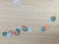 Image 4 of Aventurine, Hammered Copper & Sea Glass Necklace 