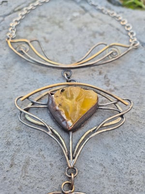 Yellow opal necklace 