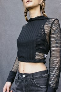 Image 2 of NYRA hoodie, black mesh