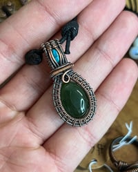 Image 2 of Jade and Turquoise - Pendant