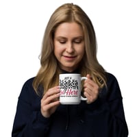 Image 3 of White glossy mug- Just A Mom Out Here Trying Not T Raise A**hole