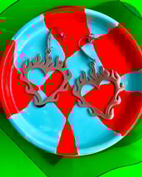 Image 5 of HEART FLAME EARRINGS