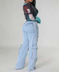 Image 2 of Big Threat Distress Jeans 
