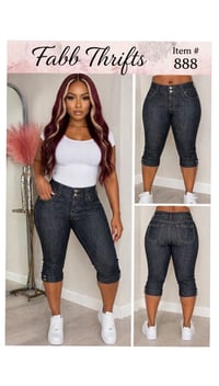 Image 1 of New Sz 14 Ana Dark Denim Capri #888*1.1