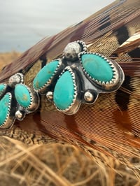 Image 2 of Chilean Turquoise Flower Studs