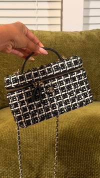 Image 1 of Quilted Top Handle Slim Long Vanity 