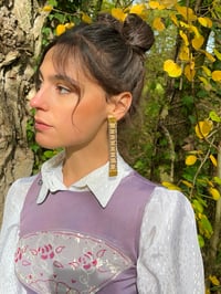 Image 3 of Tape measure earrings ~Golden