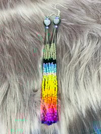 Image 5 of Painted Petals earrings 