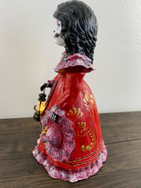 Image 4 of "Midnight Mass" - Day of the Dead Ceramic Statue - Girl with Lantern