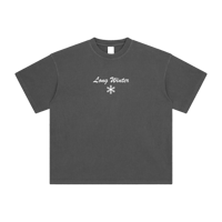 Garment Dyed Original Logo Tee (Charcoal Gray)