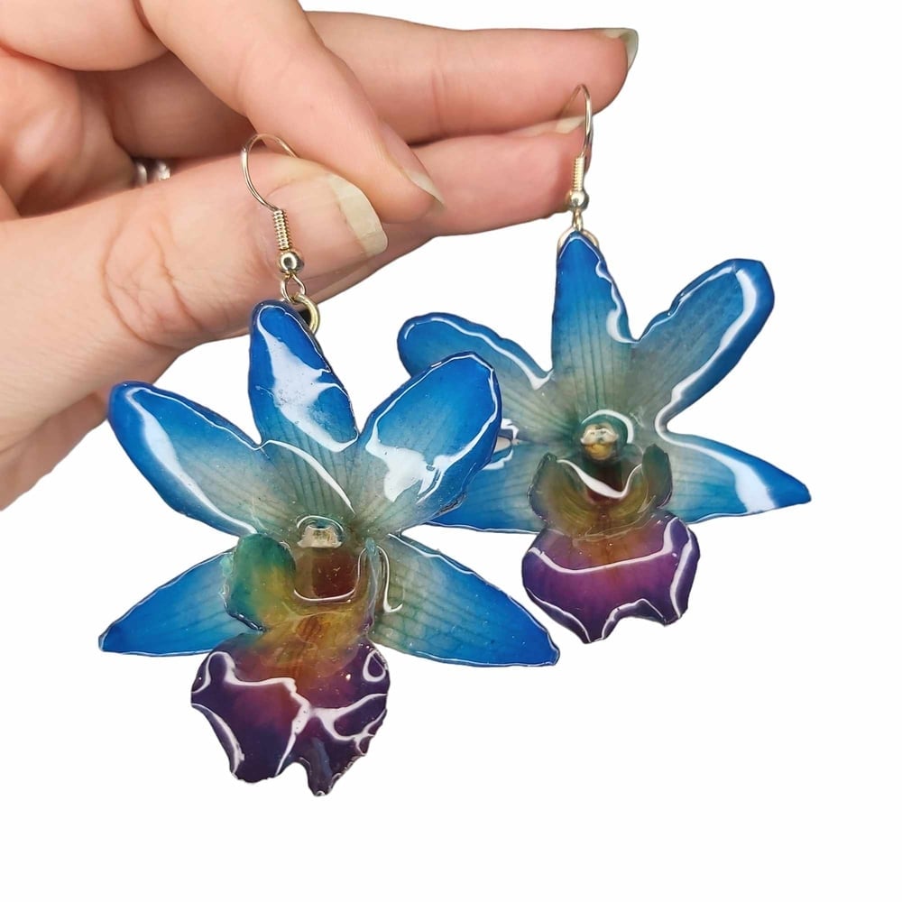 Image of Large Dendrobium Drop Earrings