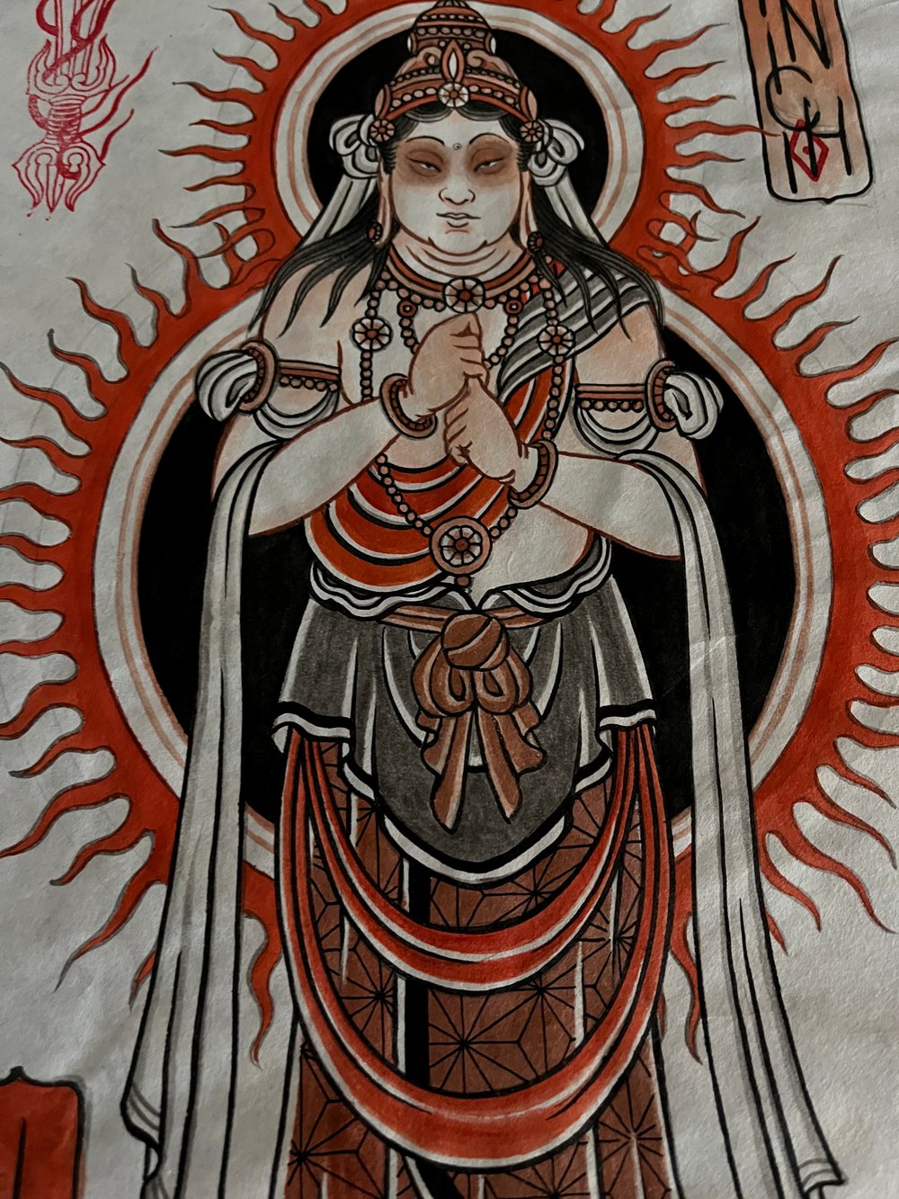 Original painting Dainichi Nyorai 