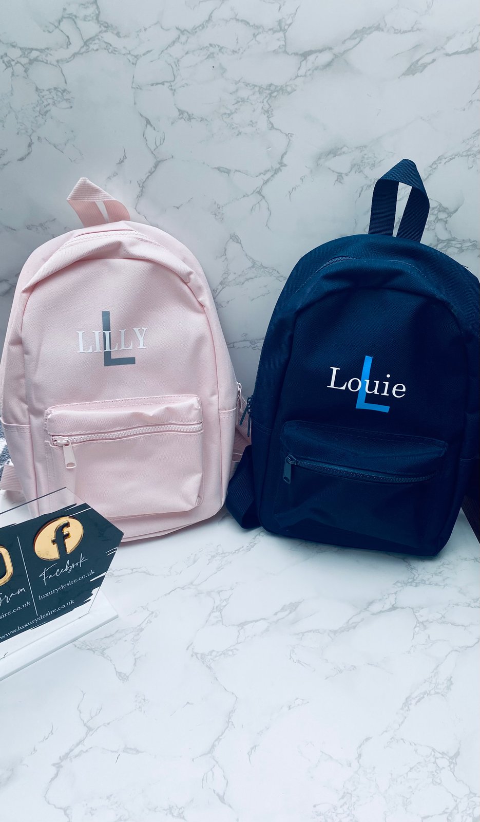 Personalised boy and girl backpacks